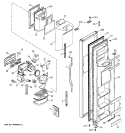 FREEZER DOOR Diagram and Parts List for RSG25KEMBFWW  General Electric Refrigerator