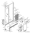 FREEZER SECTION Diagram and Parts List for RSG25KEMBFWW  General Electric Refrigerator
