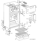 CABINET Diagram and Parts List for HTR18BBMBRCC  Hotpoint Refrigerator
