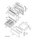 DOOR & DRAWER PARTS Diagram and Parts List for RB536BC1CT  Hotpoint Range