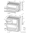 DOORS Diagram and Parts List for HTS16BBMBRCC  Hotpoint Refrigerator