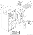 FREEZER SECTION Diagram and Parts List for GTH18IBMCRCC  General Electric Refrigerator