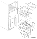 FRESH FOOD SHELVES Diagram and Parts List for GTS18WCMCRWW  General Electric Refrigerator
