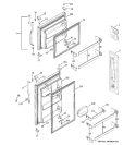 DOORS Diagram and Parts List for GTH18DBMBLCC  General Electric Refrigerator
