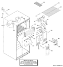 FREEZER SECTION Diagram and Parts List for GTH18DBMBLCC  General Electric Refrigerator