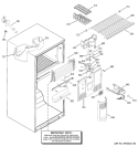 FREEZER SECTION Diagram and Parts List for GTH18IBMBRCC  General Electric Refrigerator