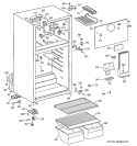 CABINET Diagram and Parts List for GTR18BBMBRCC  General Electric Refrigerator