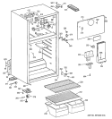 CABINET Diagram and Parts List for MTS16BBMDLWW  General Electric Refrigerator