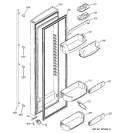 FRESH FOOD DOOR Diagram and Parts List for ZFSB25DMASS  General Electric Refrigerator