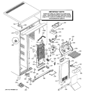 FREEZER SECTION Diagram and Parts List for ZFSB25DMASS  General Electric Refrigerator