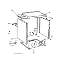 CABINET Diagram and Parts List for DBSR453GA2AA  General Electric Dryer