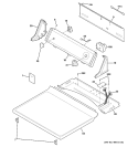 CONTROLS & TOP PANEL Diagram and Parts List for DVL223GA1WW  General Electric Dryer