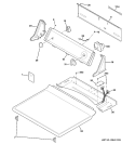CONTROLS & TOP PANEL Diagram and Parts List for DCL333GA1WW  General Electric Dryer