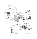 OVEN & CABINET PARTS Diagram and Parts List for JE835WW004  General Electric Microwave