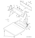 CONTROLS & TOP PANEL Diagram and Parts List for DBL333EB1WW  General Electric Dryer