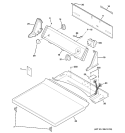 CONTROLS & TOP PANEL Diagram and Parts List for DVL223GB1WW  General Electric Dryer