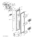 FREEZER DOOR Diagram and Parts List for ZFSB25DMDSS  General Electric Refrigerator