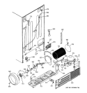 SEALED SYSTEM & MOTHER BOARD Diagram and Parts List for ZFSB25DMDSS  General Electric Refrigerator