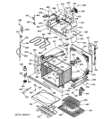 OVEN BODY PARTS Diagram and Parts List for JTP95BA2BB  General Electric Microwave Oven Combo