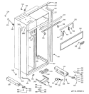 CASE PARTS Diagram and Parts List for ZISW480DMA  General Electric Refrigerator