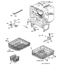 BODY PARTS Diagram and Parts List for GSC3400F00BL  General Electric Dishwasher