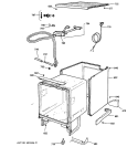 CABINET & EXTERIOR PARTS Diagram and Parts List for GSC3400F00BL  General Electric Dishwasher