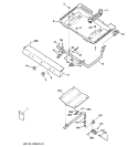 GAS & BURNER PARTS Diagram and Parts List for RGB524PPA2CT  Hotpoint Range