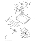 GAS & BURNER PARTS Diagram and Parts List for RGB535BEA4CT  Hotpoint Range
