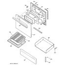 DOOR & DRAWER PARTS Diagram and Parts List for JBS15F1CT  General Electric Range