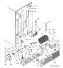 SEALED SYSTEM & MOTHER BOARD Diagram and Parts List for PSH23SGNABS  General Electric Refrigerator