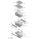 FREEZER SHELVES Diagram and Parts List for PSH23SGNABS  General Electric Refrigerator