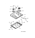 COOKTOP Diagram and Parts List for JBS23BY1AD  General Electric Range