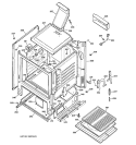 BODY PARTS Diagram and Parts List for JGBS22BEA6WH  General Electric Range