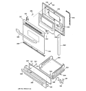 DOOR & DRAWER PARTS Diagram and Parts List for JGBS22BEA6WH  General Electric Range
