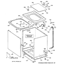 CABINET, COVER & FRONT PANEL Diagram and Parts List for S3500B0WW  General Electric Washer