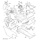 DRYER MOTOR, BLOWER & BELT Diagram and Parts List for WSM2781WBWWW  General Electric Washer Dryer Combo