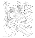 DRYER MOTOR, BLOWER & BELT Diagram and Parts List for WSM2781WCWWW  General Electric Washer Dryer Combo