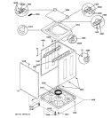 WASHER CABINET Diagram and Parts List for WSM2781WCWWW  General Electric Washer Dryer Combo
