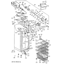 FREEZER SECTION Diagram and Parts List for BISW42ELB  General Electric Refrigerator