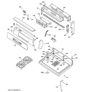 CONTROL PANEL & COOKTOP Diagram and Parts List for JGB920CEC1CC  General Electric Range