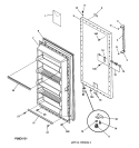 FREEZER DOOR Diagram and Parts List for FUM14DMARWH  General Electric Freezer