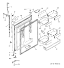 FRESH FOOD DOOR Diagram and Parts List for PTS22LBNARBB  General Electric Refrigerator
