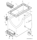 CABINET Diagram and Parts List for FCM7WMANWW  General Electric Freezer