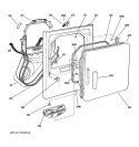 FRONT PANEL & DOOR Diagram and Parts List for DBSR453GB0CC  General Electric Dryer
