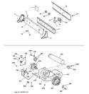 BACKSPLASH, BLOWER & MOTOR Diagram and Parts List for DBSR453GB0WW  General Electric Dryer
