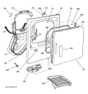 FRONT PANEL & LINT FILTER Diagram and Parts List for DPSB620EC0CC  General Electric Dryer