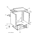 CABINET Diagram and Parts List for DPSB620GC0WW  General Electric Dryer