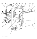 FRONT PANEL & LINT FILTER Diagram and Parts List for DS4500EB0WW  General Electric Dryer