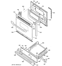 DOOR & DRAWER PARTS Diagram and Parts List for JGBS20WEA5WW  General Electric Range