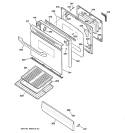 DOOR & DRAWER PARTS Diagram and Parts List for JGBP25BEC3WH  General Electric Range